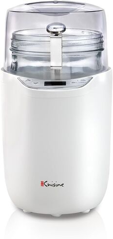 Euro Cuisine YM260 Probiotic & Greek Yogurt Maker Machine with 2 Quart Glass Jar (64 Oz.), White, 2025 Edition, Adjustable Time & Temperature Control in Kuwait