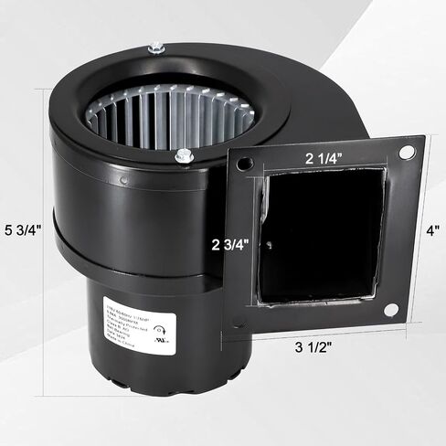 Hiorucet 1TDR3 Centrifugal Blower Motor Replaces Dayton 1TDR3, 1TDR3A, 4C447, PU-4C447, B45227, Draft Inducer Blower Motor Compatible with Englander Pellet Stove 25-PDV, 25-PI, 55-SHP22, 55-SHP20 in Kuwait