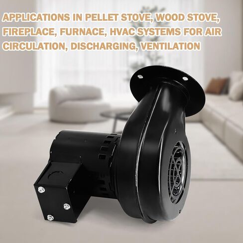 Hiorucet 1TDR3 Centrifugal Blower Motor Replaces Dayton 1TDR3, 1TDR3A, 4C447, PU-4C447, B45227, Draft Inducer Blower Motor Compatible with Englander Pellet Stove 25-PDV, 25-PI, 55-SHP22, 55-SHP20 in Kuwait