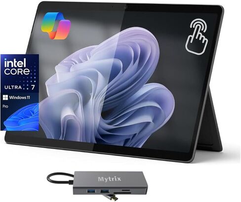 كمبيوتر لوحي Microsoft Surface Pro 10 مقاس 13 بوصة 2880x1920 120 هرتز يعمل باللمس يعمل بالذكاء الاصطناعي للأعمال، Intel 16-Core Ultra 7 165U يدعم مساعد Copilot AI، ذاكرة الوصول العشوائي 16 جيجابايت، 512 جيجابايت SSD، 2X Thunderbolt 4، ويندوز 11 برو، أسود in Saudi Arabia