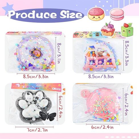 4 Pcs Taba Squeeze Cat Paw Donut Stress Ball Pinch Cute PVC Sensory Toys for Relieving Fidget Rising Animal Shaped Novelty Things Xmas Birthdays Cosplay Party Opp Packaging Gift Decorations in Saudi Arabia