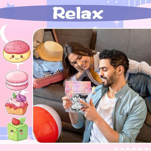 4 Pcs Taba Squeeze Cat Paw Donut Stress Ball Pinch Cute PVC Sensory Toys for Relieving Fidget Rising Animal Shaped Novelty Things Xmas Birthdays Cosplay Party Opp Packaging Gift Decorations in Saudi Arabia