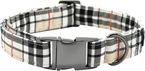 Dog Collars, Plaid Print Pet Collar Durable Metal Collar Soft Girl Boy Dog Collars Adjustable Dog Collar for Large Dogs in Kuwait
