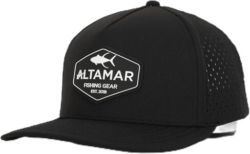 ALTAMAR Offshore Snapback Water-Resistant Hat for Men and Women, Fishing, Golf, Boating, or Workout, Mid-Height Crown Black in Saudi Arabia