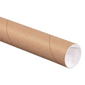 AVIDITI Cardboard Tubes with Caps, 20"L x 2.5"W x 2.5"H, Pack of 34 | Poster Tube for Mailing and Storage of Blueprints, Artwork, Crafts, Long Art Holder, 20 inches