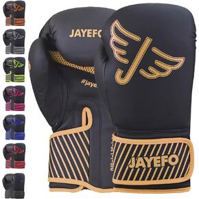 Jayefo R-58 Boxing Gloves | Unisex Pro Training for Kickboxing, MMA, Muay Thai | Heavy Punching Bag Gloves, Focus Pad Mitts | Ventilated Palm