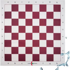 Standard Professional Tournament Chessboard, 20" x 20" in Size with 2.25" Squares. 100% Durable Felt Fabric. Waterproof and Stain Resistant, Washable and Ironable. (Grey)