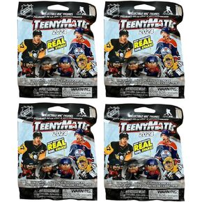 Teenymates Party Animal 2024 NHL Series 10 (X) Hockey Figures Gift Set Party Bundle, Lot of 4 Mystery Packs