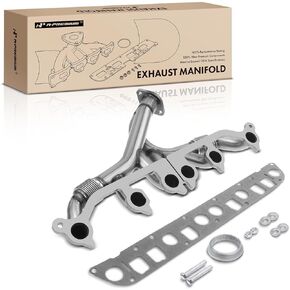 A-Premium Engine Exhaust Manifold W/Gasket, Washers, Bolts & Nuts [OHV, 6Cyl 4.0L] Compatible with Jeep Cherokee 91-99, Comanche 91-92, Grand Cherokee 93-98, TJ 97-99, Wrangler, Replace# 33007072