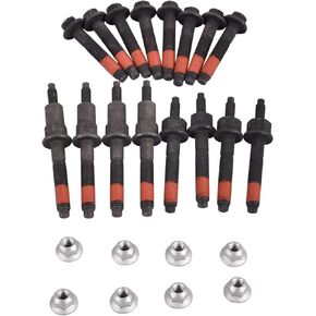 Exhaust Manifold Bolt Hardware Kit Stud Nut Fit for 1999-2009 Dodge Ram Chrysler Jeep 4.7L 6505257AA 6504331