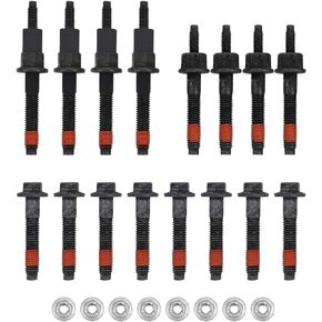 Exhaust Manifold Hardware Kit Fits for Dodge Dakota Durango Ram 1500 Chrysler Jeep Grand Cherokee Replaces# 6505257AA 6504331 Exhaust Manifold Bolt & Stud Nut Set