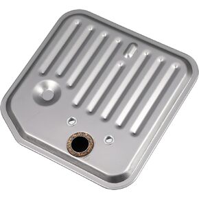 X AUTOHAUX 52118789 Car Transmission Filter Oil Pan for Dodge Dakota 2001-2003 for Dodge Durango 2001-2003 Iron Titanium Tone