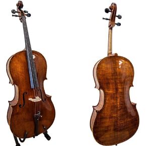 Sky SKYCE601-4/4 Full Size 4/4 Professional Cello, Antique Style Outfit with Fiber Glass Case