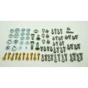 97pc SPECBOLT Body Bolt KIT for Plastics seat fenders Fork Guards shrouds & subframe. Fits KTM & Husqvarna 65 80 85 125 150 200 250 350 400 450 500 520 525 SX SX-F XC XC-F XC-W XCF-W EX EXC EXC-F