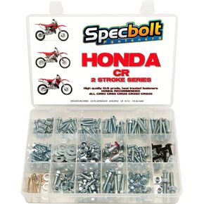 250pc Specbolt Honda CR Two Stroke Bolt Kit for Maintenance & Restoration of MX Dirt Bike Fastener CR80 CR85 CR125 CR250 CR500