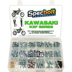 250pc Specbolt Kawasaki KXF 250 450 Four Stroke Bolt Kit for Maintenance & Restoration of MX Dirtbike OEM Spec Fastener KX250F KX450F KXF250 KXF450