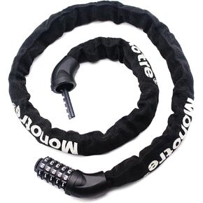 Bike Chain Lock, 5-Digit Resettable Combination Heavy Duty Anti-Theft Bike Chain Lock, 3.2FT Long Keyless Security Bike Lock for Bicycles, Scooters, Motorcycles, Doors, Fences