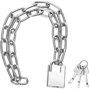 Bike Chain Lock, Security Chain Lock, Premium Case-Hardened Safety Chain Bicycle Chain Lock for Bike Motorcycle Generator Gate Outdoor Furniture, Cannot Be Cut with Bolt Cutters & Hand Tool