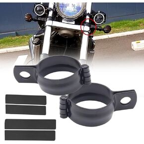 Ourbest Motorcycle Modified Turn Signal Relocation Bracket, Motorbike Tube Clamp Fog Light Mounting Holder Front Fork Mount Adjustable Fits 52mm-60mm Silver 2PCS