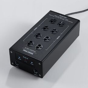 AC Power Filter Power Conditioner with LED Screen Display, Power Purifier 8 Outlet Metal Surge Protector, Sound Filter/Noise Reducer for HiFi Audio CD DVD Player, Black