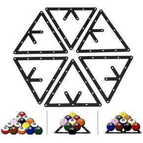 VGEBY 6Pcs Billiards Triangle Ball Rack, Ball Holder Positioning Billiard Table Pool Cue Accessory Magic Pool Rack Magic Ball Rack Magic Rack Magic Rack 8 9 10 Ball Billiards Triangle