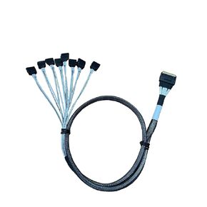DiliVing SlimSAS X8 to 8*SATA,SFF-8654 74P to 8*SATA 7P, SlimSAS Host/RAID to SATA Target HD, 85CM Cable