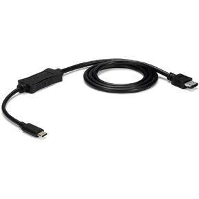 StarTech.com USB C to eSATA Cable - 3 ft / 1m - 5Gbp - for HDD/SSD/ODD - External Hard Drive Adapter - USB 3.0 to eSATA Converter (USB3C2ESAT3)