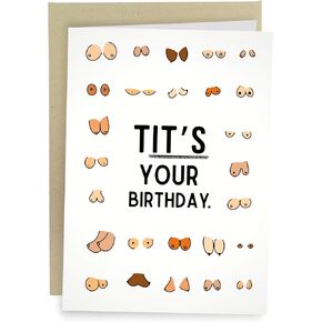 Sleazy Greetings Funny Birthday Card For Women or Men - 5 x 7 Inch Adult For Friend Bday Card with Matching Envelope - Happy Birthday Sweet Cheeks!
