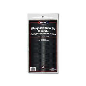 BCW Paperback Book Bags - 100-Pack | 5 x 7 3/8 Inches | Crystal Clear Polypropylene, Acid-Free Protection for Your Pocket Paperbacks | Book Covers for Paperbacks