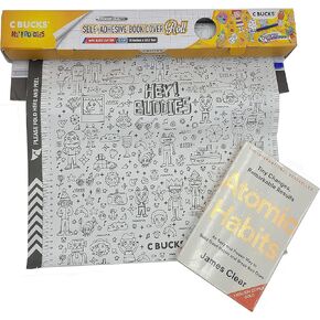 Clear Paperback Book Cover Protector Includes Slider - Covers Up to 20 Books (18 in x 33.5 ft)