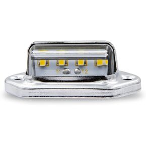 Maxxima LED License Plate Light 1.7" x 1" with Stainless Steel Chrome Bezel