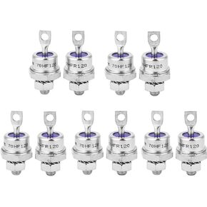Diode 5 Pairs 70HFR120/70HF120 Rectifier Diode Spiral Chassis Stud Mounting for Battery Charging Stud Diode Vibrating Diodes vibrating diodes thick 1n4001