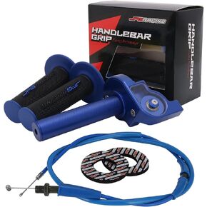 JFG RACING Motorcycle Throttle Assembly,7/8" 22mm Quick Twist Throttle Grips With Throttle Cable Aluminum Alloy Universal For CRF50 KLX SSR TTR 110 125 150 200 250cc Dirt Pit Bike ATV Mini Bike Red