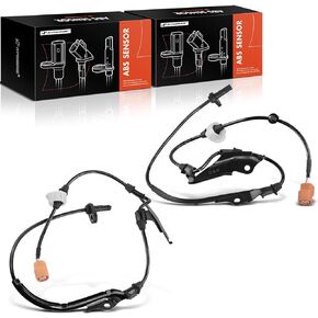 مستشعر سرعة العجلات A-Premium ABS متوافق مع موديلات Honda & Acura - Accord 2003-2007، TSX 2004-2008، سيدان - جانب السائق والراكب الأمامي، (مجموعة من قطعتين)، استبدال # 57450-SDC-013، 57455-SDC -013