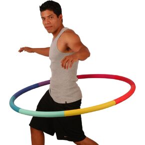 Weighted Hula Hoop, Trim Hoop 3B - 3 lb Large, Weight Loss Fitness Sports Hoop with No Wavy Ridges (Rainbow Colors)