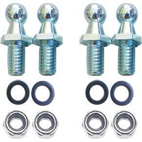 Gas Spring Mounting Bracket 10mm Ball Studs With Hardware, 5/16-18 Thread x 1" Long Handle for Gas Support Gas Spring Column Shock Mounting (Pack of 4)