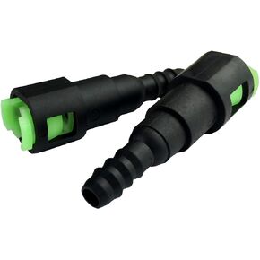 Fuel Line Quick Dis-connect/Connector 3/8 Bundy Female to Barb Straight for 3/8 Steel to 1/4 Nylon Tubing, Pack of 2
