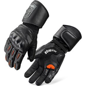ROCKBROS Winter Motorcycle Glove for Men Cold Weather Warm Motorcycle Winter Gloves with Touchscreen for Riding, ATV, UTV, Snowmobile,Climbing