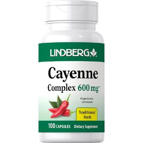 Cayenne Pepper Capsules | 100 Pills | 600mg | Concentrated Extract Complex | Non-GMO, Gluten Free Supplement