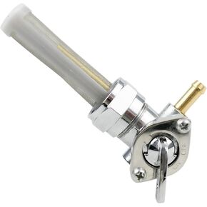 Fuel Valve Petcock with Shut Off Valve Fit for Harley Sportster Big Twin 1975-2006 Replace 62168-81, For 1/4" ID Fuel Hose, 22mm