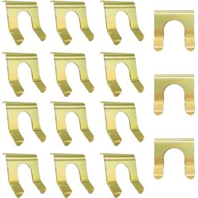 15 Pcs Brake Line Clips Brake Line Retainer U Shaped,Parking Brake Cable Clip Brake Hose Bracket,Metal Brake Line Retainer Brake Cable Clip Brake Hose Lock for Auto Motorcycles Trucks