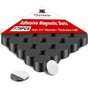 Thaibear Magnetic Strip, Flexible Magnetic Strips with Adhesive Backing (5 Pack, 12" x 1") Strong Sticky Magnetic Tape for Kitchen, Garden - Magnet Tape Strip Holder Strip for Wall