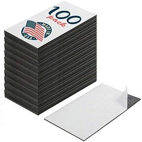 Kedudes Self Adhesive Magnetic Business Cards 100 Pack, Peel and Stick Magnet Stickers, Value Pack of 100 | Great Promotional Product & Business Supplies | for Business Students, Professionals, Adults in Kuwait