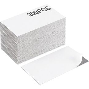 Business Card Magnets with Adhesive Backings,3.5X2",Bulk Pack of 200PCS.Handy Self Adhesive Anisotropic Magnetic Tape,Peel and Stick,Create Personalized Magnetic Name Card