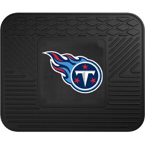 FANMATS 12320 NFL Tennessee Titans Back Row Utility Car Mats - 2 Piece Set, 14in. x 17in., All Weather Protection, Universal Fit, Deep Resevoir Design, Molded Team Logo