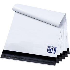 POLYSELLS Poly Mailers Shipping Envelopes, Strong Adhesive Sealing, Waterproof, and Tear-resistant Postal Mailing Bags for Clothing, Books, and Accessories (White, 14.5x19 Inch, 100 pcs)