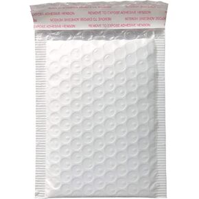 3.5x5 Inch White Poly Bubble Mailers Padded Envelopes, Self-Sealing Shipping Bags 50 Pack