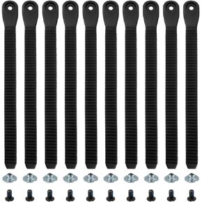 10pcs Snowboard Binding Straps, 8.27x0.59 Inch Plastic Snowboard Ankle Ladder Strap Binding Snowboard Binding Parts for Snowboard Binding Straps Replacement