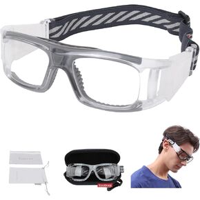 Sports Glasses, Basketball Football Soccer Racketball Goggles for Men & Women, Anti-Fog Safety Protective