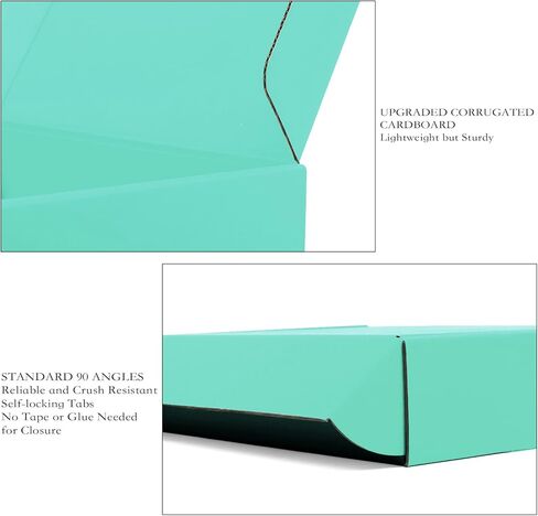 صناديق شحن من الورق المقوى، 15 عبوة من صناديق بريد صغيرة، صناديق مموجة قابلة لإعادة التدوير، صناديق تغليف هدايا للشحن، البريد، تغليف الهدايا، 9 × 6 × 2 بوصة (العشب الأخضر) in Kuwait